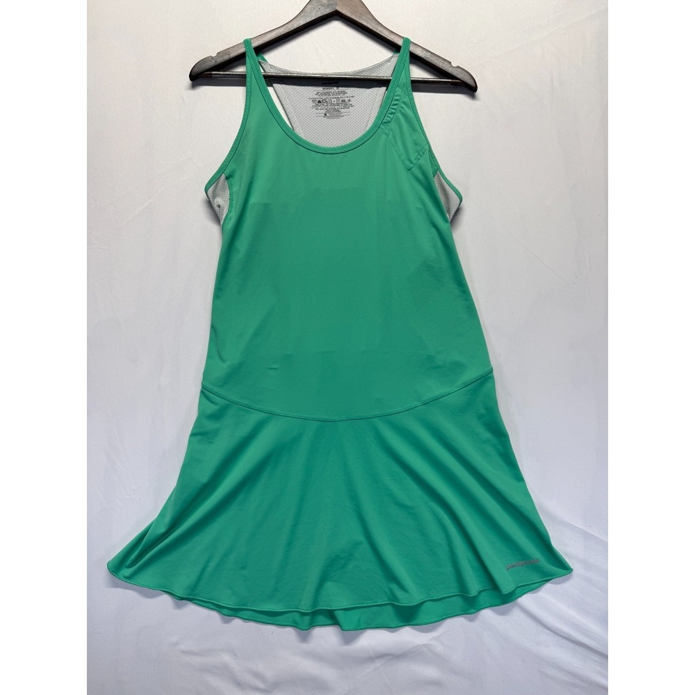 Patagonia W's All Weather‎ Tank Dress Womens Medium Green Scoop Neck Racerback